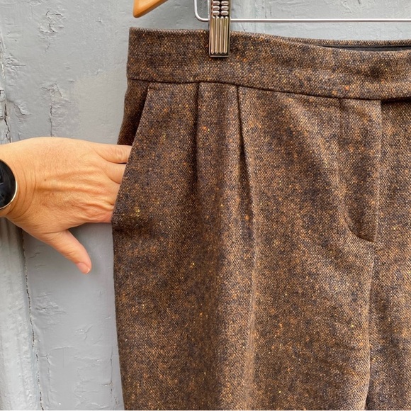 MaxMara Wool Silk Brown Tweed pants, size 44 - Picture 8 of 8
